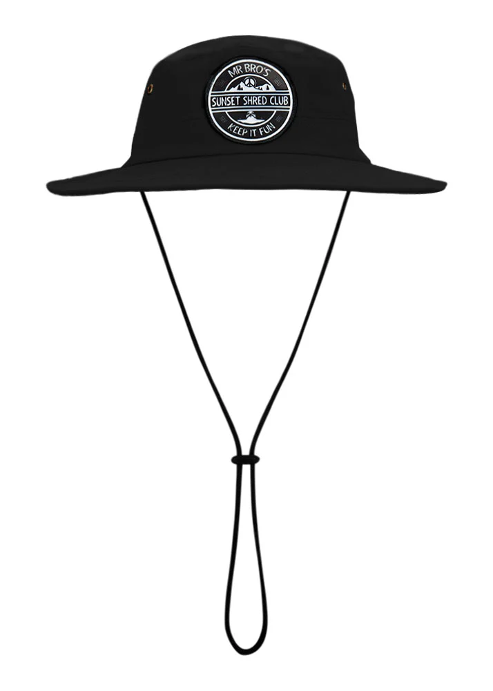 Sunset Shred Club Boonie (Black - Cotton Canvas) - Image 3